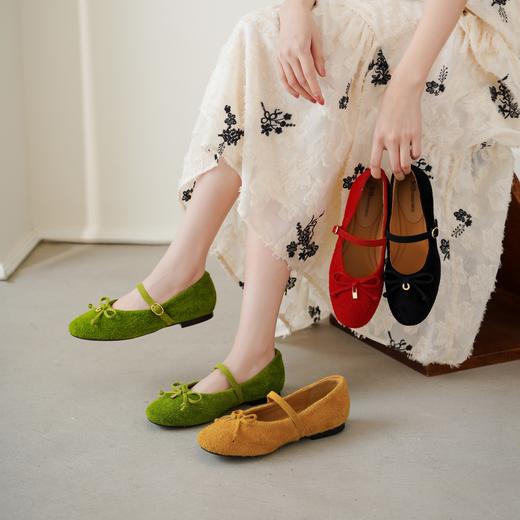 【夏季新款】2025年春季新款舒适平底多彩优雅百搭玛丽珍浅口单鞋T25CE39021 商品图0
