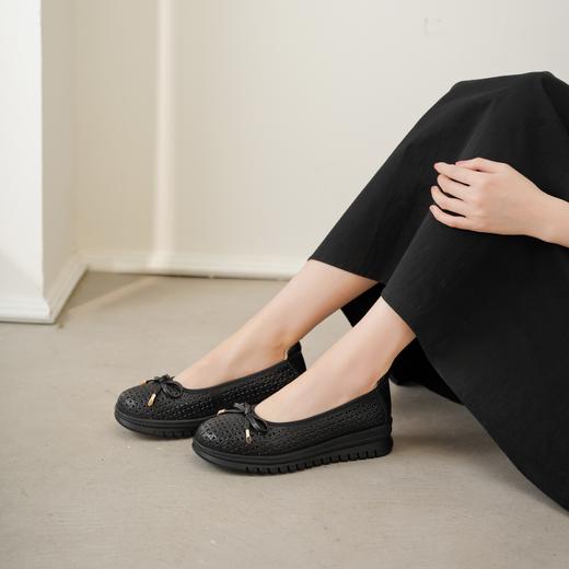 【夏季新款】2025年夏季新款舒适透气厚底坡跟防滑大底软底软面妈妈鞋T25AH16371 商品图6