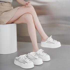 【夏季新款】2025年夏季新款舒适透气厚底增高防滑大底百搭罗半拖老爹鞋T25AH16411