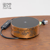 臻宝堂晋芳联名园林电陶炉纯手工雕刻烧水围炉家用静音银壶煮茶器园林电陶炉1500W劲松图苍竹图 商品缩略图0
