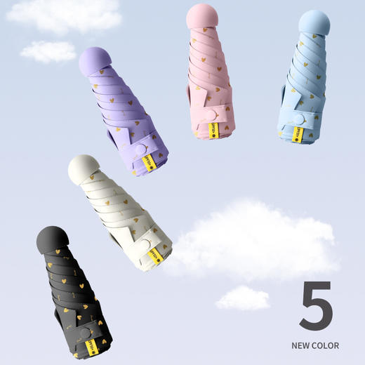 天玮五折六骨印花遮阳伞  轻便不占地儿 商品图1