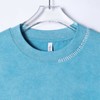 T3297夏季高级感新款韩系满天星撞色缝线短袖T恤情侣简约百搭圆领上衣 商品缩略图2