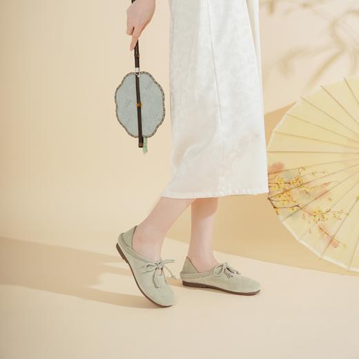 【夏季新款】2025年春季新款舒适平底软底软面新中式圆头浅口单鞋T25CM39011 商品图5