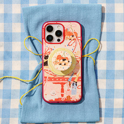 【微微日常】奶油三花猫 POPGRIP泡泡骚手机粘贴式气囊支架 Graphic平面系列 灵感家 萌宠 宠物 商品图1