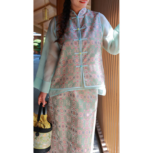 【2026东衣作】新中式马甲（25704276山河.万朵-高定款） 商品图4