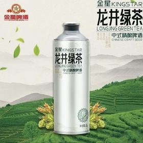 金星啤酒 龙井绿茶 中式精酿啤酒小麦 12度1L/罐 信阳毛尖茶啤
