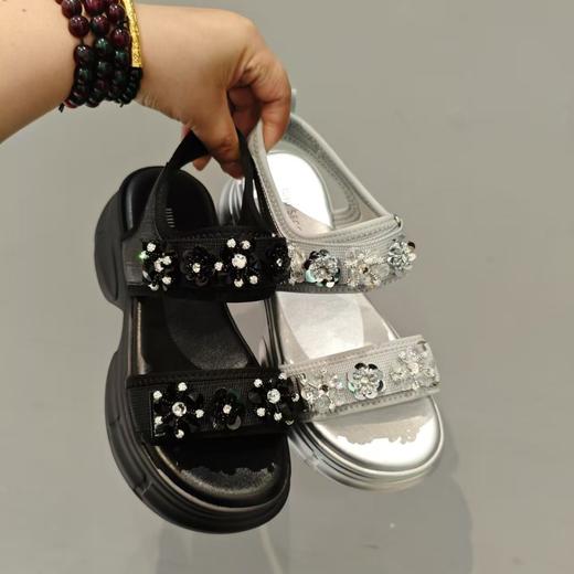 【夏季新款】2025年夏季新款舒适透气厚底防滑百搭罗马时尚凉鞋U25BG20591 商品图1