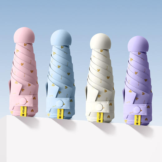 天玮五折六骨印花遮阳伞  轻便不占地儿 商品图0