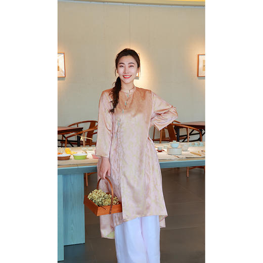 【抖音专属】新中式连衣裙（21707142云檀-高定款） 商品图3