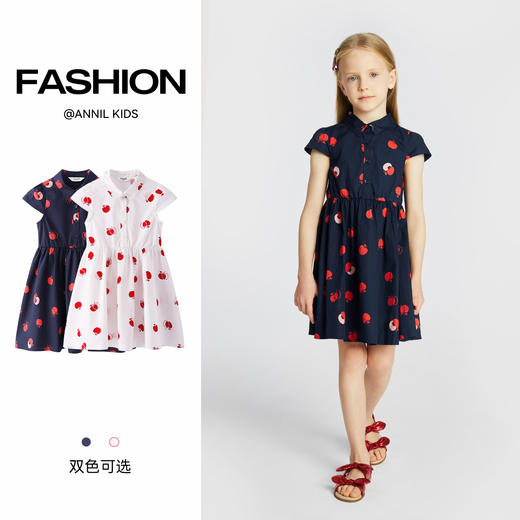 女童短袖连衣裙夏季新款安奈儿童装EG523102 商品图2