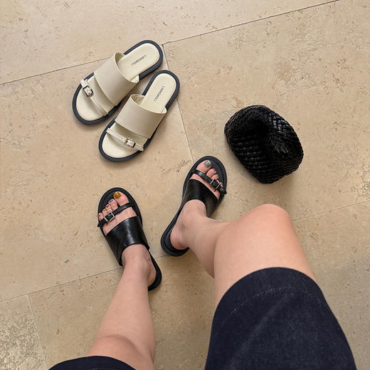 【不退不换】良木礼羊皮半拖（508-2） 商品图1