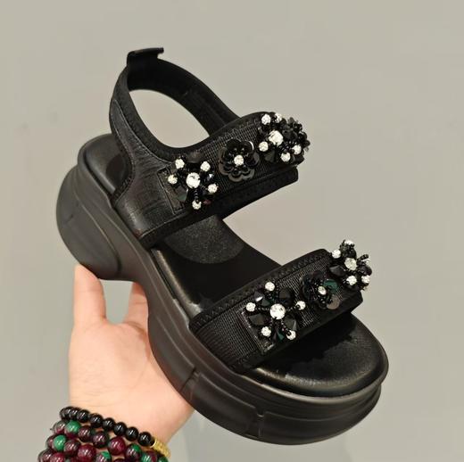 【夏季新款】2025年夏季新款舒适透气厚底防滑百搭罗马时尚凉鞋U25BG20591 商品图3