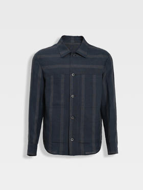 callisto藏青亚麻轻薄夹克外套