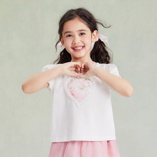 笛莎Deesha女童T恤2025夏季女童国风T恤 商品图4
