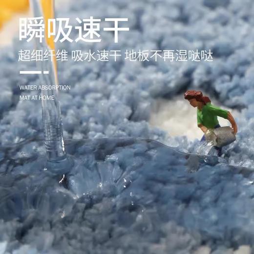 【春季限时购】南柯一梦 新款简约卫生间门口地垫吸水脚垫家居浴室防滑垫入户进门门垫地毯 商品图5