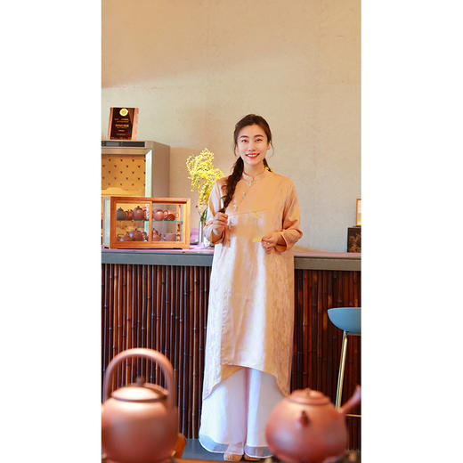 【抖音专属】新中式连衣裙（21707142云檀-高定款） 商品图0