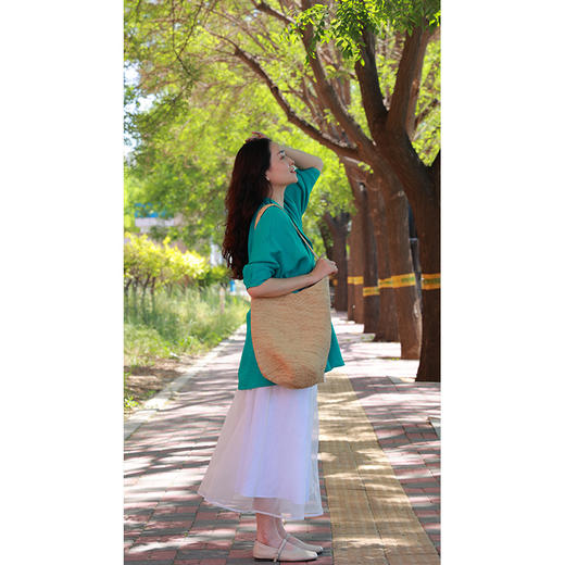 【线上专属】新中式衬衣（23710018亚丁绿-结缘款） 商品图0