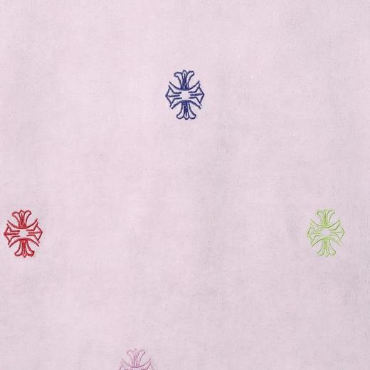 T3214夏季高级感新款韩系细闪彩色十字刺绣圆领短袖T恤百搭简约上衣 商品图3