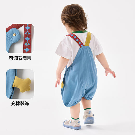 【立体卡通】嘟嘟家宝宝背带短裤夏季婴幼儿裤子男宝休闲裤童装潮 商品图3