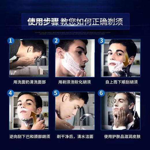 阿帕齐星海蓝5+1层剃须刀【1刀架+1刀头】 商品图4