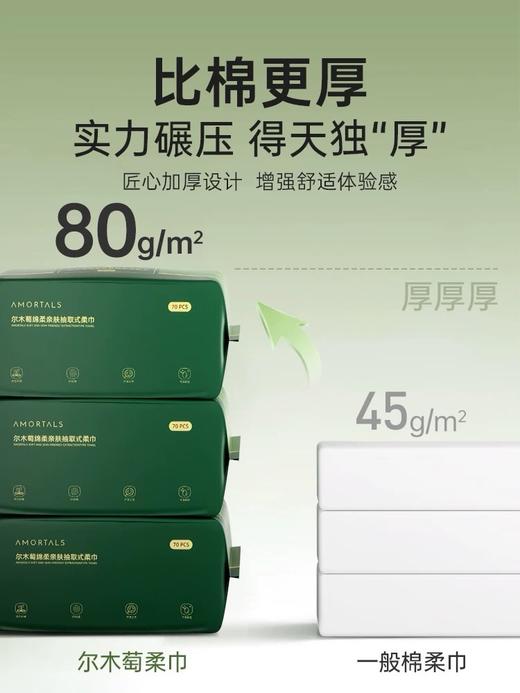 尔木萄加厚亲肤抽取式洗脸巾70p 商品图2