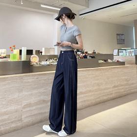 【爆仓中！预售3-5天发货！！】卷卷紫垂顺显瘦直筒牛仔裤 丝滑柔软不挑腿型 侧面双线设计分化腿部宽度 显瘦时尚精致