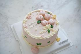 简约手绘奶油蛋糕  | 鲜果原味奶油 - Rose