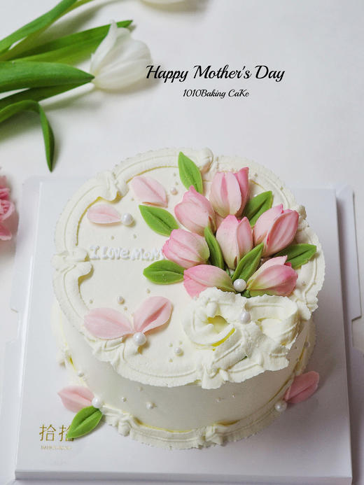 「天使花朵·郁金香」可食用的巧克力郁金香花·100%动物奶油（附图6寸·提前3小时预订） 商品图4