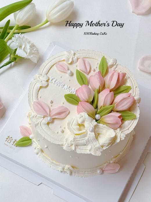 「天使花朵·郁金香」可食用的巧克力郁金香花·100%动物奶油（附图6寸·提前3小时预订） 商品图0