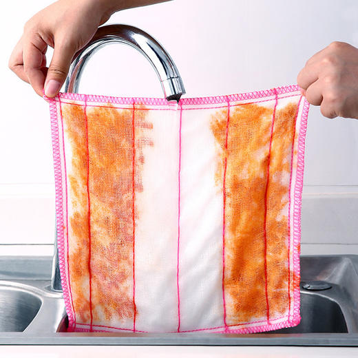 【速抢❗️9.9抢10条🔥棉纱洗碗布】抹布厨房专用不易沾油易清洗不易掉毛家用擦碗巾加厚款 商品图2