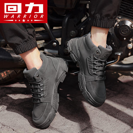 回力冬季加绒男鞋马丁靴高帮户外棉鞋工装登山鞋男款男士雪地靴-212 商品图4
