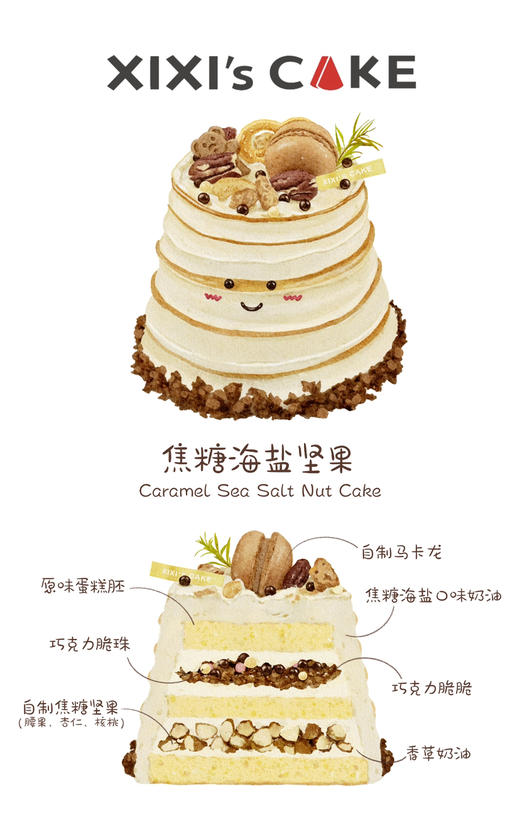 焦糖海盐坚果蛋糕 商品图1