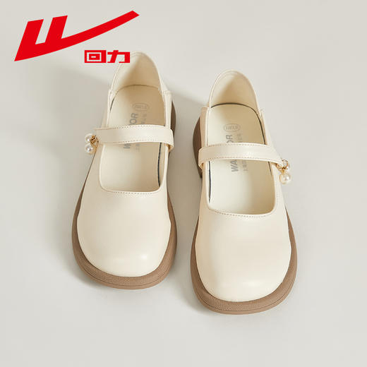 回力2025春款小皮鞋女英伦风jk鞋子白色百搭女鞋软底浅口春季女鞋WXP(WZ)-1465 商品图1
