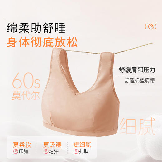 【积分兑换】[甜梦]防外扩睡眠大胸内衣无钢圈背心式文胸女 商品图3
