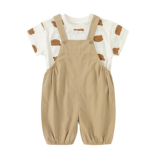 嘟嘟家宝宝背带裤套装夏季婴儿两件套夏装男童衣服女童童装 商品图4