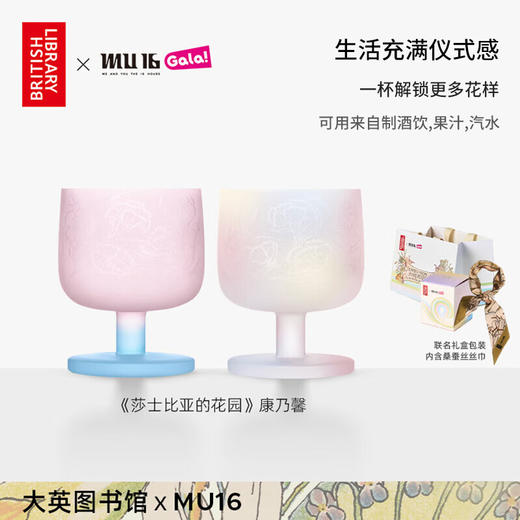 MU16高颜值水晶玻璃鸡尾酒洋酒杯子果汁红酒杯酒具套装结婚女生日礼物糖果莎士比亚联名对杯 商品图0