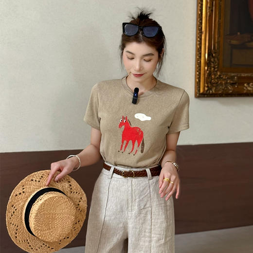 【部分现货】良木礼小马短袖（8335） 商品图1