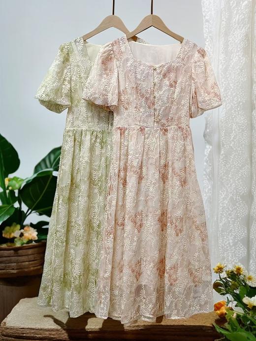 冰点价！仅限11.11！退货勿拍（不支持退）NO退 整件重工绣花｛ 连衣裙系列 ｝法式优雅绣花方领刺绣连衣裙2267-喜出 商品图4