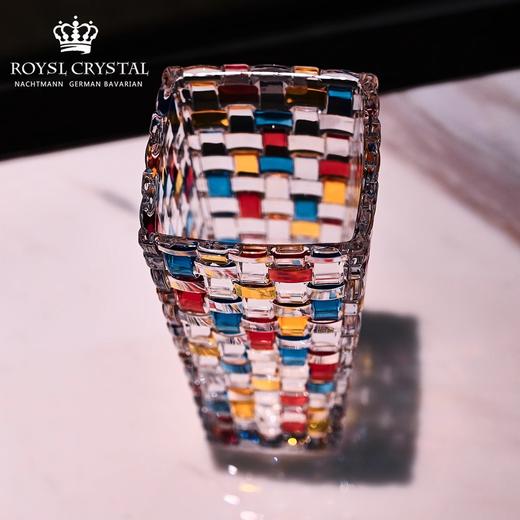 捷克进口BOHEMIA 波西米亚水晶玻璃花瓶轻奢高端北欧简约透明客厅花器摆件波萨诺瓦彩色花瓶20cm 商品图2