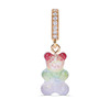 北京仓｜CRYSTAL HAZE-Nostalgia Bear-pave-彩虹小熊 吊坠（金色环扣）［挪威设计师］ 商品缩略图0
