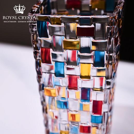 捷克进口BOHEMIA 波西米亚水晶玻璃花瓶轻奢高端北欧简约透明客厅花器摆件波萨诺瓦彩色花瓶20cm 商品图4