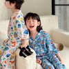 「59.9元2套 短袖➕长裤」喜林贝尔 莱纱绸儿童涂鸦家居服 居家遛弯不惧空调风，不怕蚊子咬 商品缩略图0
