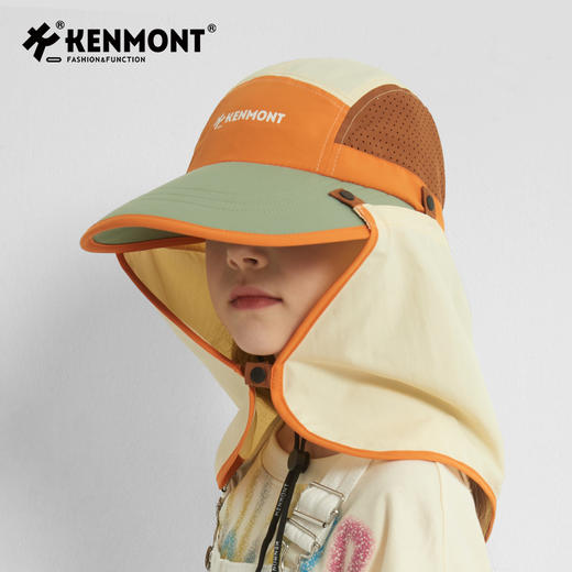 卡蒙儿童多功能全防护防晒帽可拆卸护颈披肩帽KM-4307 商品图5