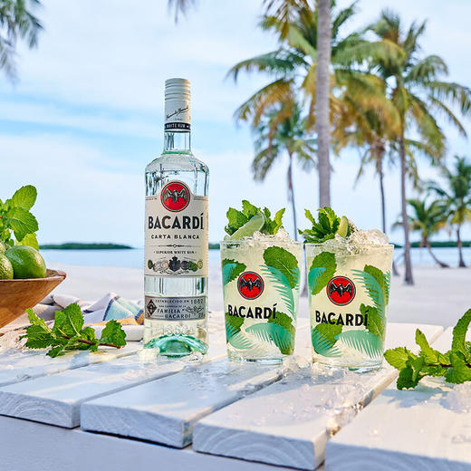 百加得 白朗姆酒750ml*1+冰力达冰杯160g*1 商品图2