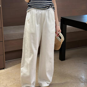 【不换不退】良木礼亚麻休闲裤（8112-1）