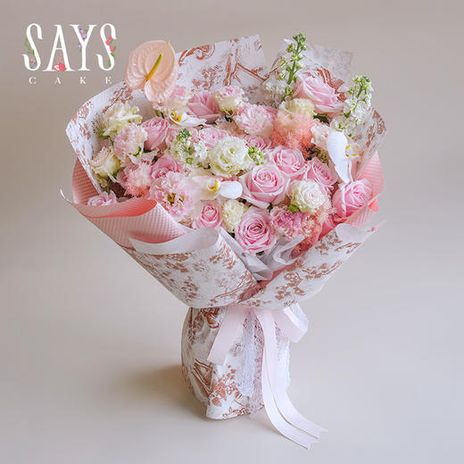 粉黛花容粉玫瑰花礼 Dainty Aurora Roses  Gift 商品图1