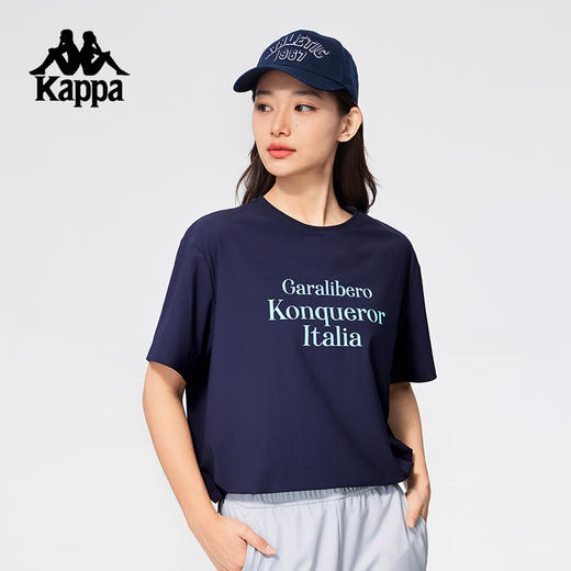 Kappa卡帕背靠背2025新款夏季运动短袖凉感t恤情侣款户外防晒上衣K0F42TD44 商品图2