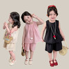 【39.9元/套起】女童纯棉套装泡泡袖A字版上衣+山本裤套装纯棉短袖短裤套装蕾丝花边套装夏季洋气套装 商品缩略图3