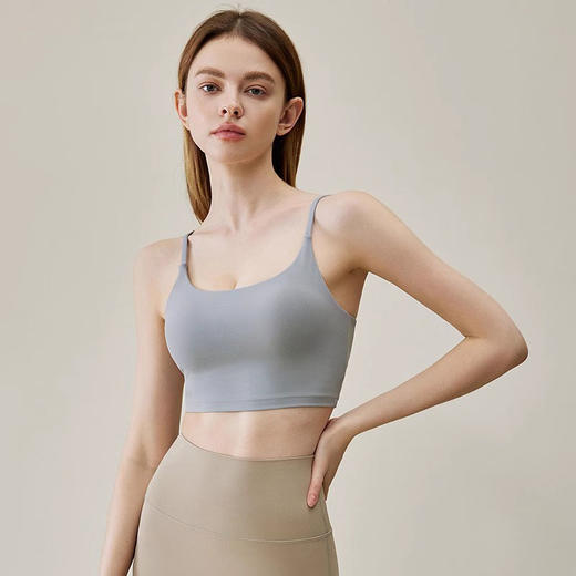 跃牌【轻匀系列】LC莱卡裸感运动内衣女夏健身上衣外穿吊带背心美背WX1418 商品图0