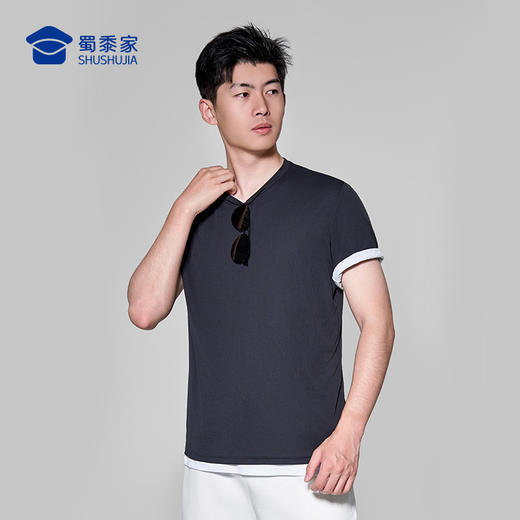 【轻量单向导湿速干运动T恤】 户外训练短袖 透气圆领半袖T恤T005 商品图7